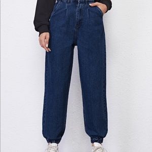 High waisted jogger jeans